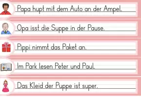 Vorschau - Spiele - Laufdiktat Buchstabe Pp für die 1. Klasse - Seite 1