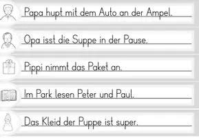 Vorschau - Spiele - Laufdiktat Buchstabe Pp für die 1. Klasse - Seite 3