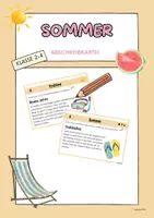 Vorschau - Arbeitsblätter - Abschreibkartei Sommer Klasse 2-4 - Deckblatt