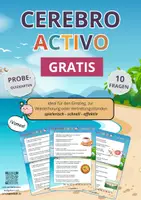 Vorschau - Spiele - CEREBRO ACTIVO – Gratis-Set mit 5 Spanisch-Quizkarten (A1–A2) - Deckblatt