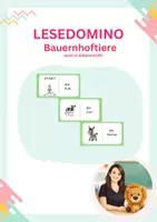Vorschau - Spiele - Lesedomino Bauernhoftiere - Deckblatt