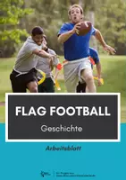 Vorschau - Arbeitsblätter - Flag Football ⎜ Geschichte Sachtext mit Aufgaben - Deckblatt
