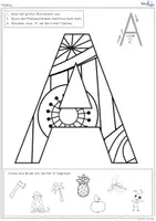 Vorschau - Arbeitsblätter - ABC Ausmalbilder & Arbeitsblätter – Alphabet lernen mit Schreibübungen & Anlautbildern (Vorschule & 1. Klasse) - Seite 1