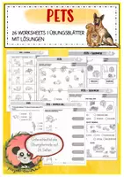 Vorschau - Arbeitsblätter - PETS - PET EQUIPMENT - Arbeitsblätter mit Lösungen - Deckblatt