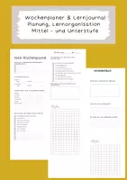 Vorschau - Anderer Materialtyp - Wochenplaner und Lernjournal | Reflexionsbögen | Selbstreflexion - Deckblatt