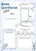 Vorschau - Arbeitsblätter - Schreibanlass Sportferien / Faschingferien: Rückblick Reflexion - Seite 1