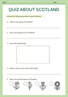 Vorschau - Arbeitsblätter - Quiz about Scotland - Deckblatt