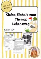 Vorschau - Arbeitsblätter - Kleine Einheit zum Thema Lebensweg - Deckblatt