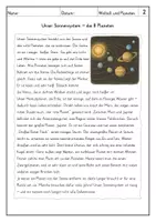 Vorschau - Arbeitsblätter - Lesen: Weltall und Planeten - Leseverstehen - Seite 3