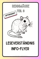 Vorschau - Arbeitsblätter - Rennmäuse Teil 8: Leseverständnis Info-Flyer - Deckblatt