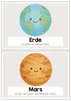 Vorschau - Bildkarten - Planeten - Arbeitsplatz - Deckblatt