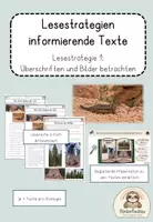 Vorschau - Arbeitsblätter - Informierende Texte: Lesestrategie 1 Überschriften/Bilder - Deckblatt