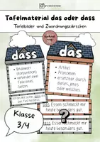 Vorschau - Präsentationen/Tafelbilder - Tafelmaterial das/dass - Zuordnungskarten - Deckblatt