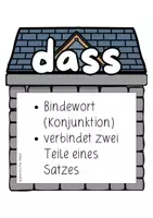 Vorschau - Präsentationen/Tafelbilder - Tafelmaterial das/dass - Zuordnungskarten - Seite 1