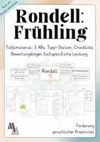 Vorschau - Arbeitsblätter - Rondell schreiben: Frühling ABs, Tafelmaterial - Deckblatt