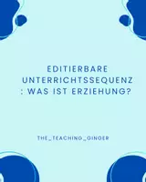 Vorschau - Unterrichtsreihen - Vollständige Unterrichtssequenz: Was ist Erziehung? - Deckblatt