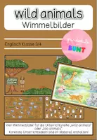 Vorschau - Poster - Wild Animals - Wimmelbilder - Sprechanlässe - Deckblatt