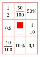 Vorschau - Spiele - Prozentrechnung: Quintett - Bruch, Prozent,... - Seite 1