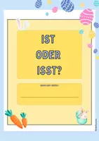 Vorschau - Arbeitsblätter - ist oder isst ? - Ostern - Deckblatt