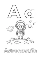 Vorschau - Arbeitsblätter - ABC Malbuch und erstes Vorlesen: Berufe von A - Z - Seite 1