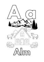 Vorschau - Mal- und Bastelvorlagen - ABC Ausmalbuch und erstes Vorlesen: Bauernhof von A - Z - Seite 1
