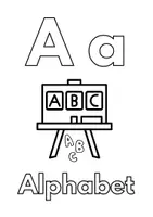 Vorschau - Mal- und Bastelvorlagen - ABC Malbuch und erstes Vorlesen: Schule von A - Z - Seite 1