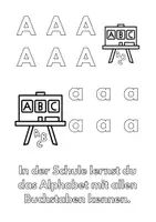Vorschau - Mal- und Bastelvorlagen - ABC Malbuch und erstes Vorlesen: Schule von A - Z - Seite 2