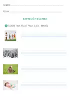 Vista previa - Hojas de trabajo - Expresion escrita tres niveles - página 1