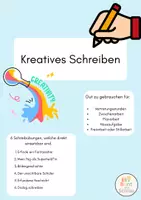 Vorschau - Aufgabenkarten - Kreatives Schreiben - Schreibimpulse (3.-6. Klasse) - Deckblatt