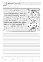 Vorschau - Arbeitsblätter - Abschreibtexte Valentinstag | Schulausgangsschrift (SAS) - Seite 3