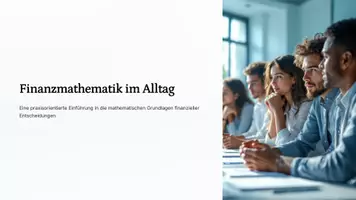 Vorschau - Präsentationen/Tafelbilder - Finanzmathematik im Alltag – Zinsen, Kredite & Investitionen verstehen | Präsentation | Mathematik Sek II - Deckblatt