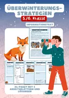 Vorschau - Arbeitsblätter - Überwinterungsstrategien - Tiere im Winter | Unterrichtsreihe "Tiere in unserem Umfeld", Biologie 5.-6. Klasse - Deckblatt