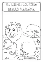 anteprima - Materiale per pittura e bricolage - Libro da Colorare Sugli Animali con breve descrizione. - Pagina 2