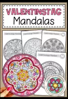 Vorschau - Mal- und Bastelvorlagen - LIEBE / VALENTINSTAG - Mandalas (5 Malvorlagen) - Deckblatt