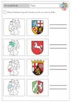 Vorschau - Arbeitsblätter - Arbeitsblatt Bundesländer Deutschland erkennen - Wappen+Umrisse - Seite 3