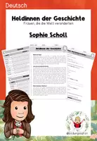 Vorschau - Arbeitsblätter - Heldinnen der Geschichte: Sophie Scholl - Deckblatt
