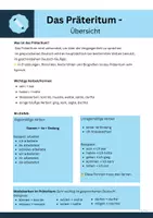 Vorschau - Arbeitsblätter - Das Präteritum: Übersicht und Übungen (B1) - Deckblatt