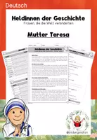 Vorschau - Arbeitsblätter - Heldinnen der Geschichte: Mutter Teresa - Deckblatt