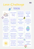 Vorschau - Arbeitsblätter - Lese-Challenges: Frühling | 17 kreative Leseaufgaben - Seite 1