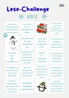 Vorschau - Arbeitsblätter - Lese-Challenges: Winter | 17 kreative Leseaufgaben - Seite 1
