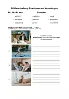 Vorschau - Arbeitsblätter - Bildbeschreibung DTZ / DTÖ: Emotionen / Vermutungen (A2/B1) - Deckblatt