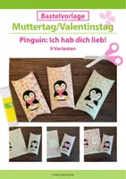 Vorschau - Mal- und Bastelvorlagen - Bastelvorlage: Muttertag/Valentinstag - 9 Pinguinschachteln - Deckblatt