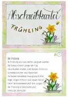 Vorschau - Fördermaterial/Inklusion - Abschreibkartei Frühling Klasse 2 - Seite 1