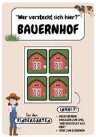 Vorschau - Spiele - Bauernhofspiel | Wer versteckt sich hier? | Zuordnungsspiel - Deckblatt