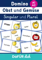 Vorschau - Spiele - Obst und Gemüse | Spiel | Domino mit Singular und Plural - Deckblatt