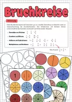 Vorschau - Stationenlernen - Brüche visuell/grafisch darstellen (Bruchkreise) - Deckblatt