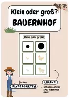 Vorschau - Spiele - Klein oder groß? - Bauernhof | Zuordnungsspiel - Deckblatt