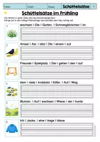 Vorschau - Arbeitsblätter - Schüttelsätze - Im Frühling - Seite 2