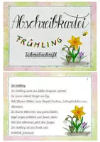 Vorschau - Fördermaterial/Inklusion - Abschreibkartei Frühling Klasse 2_Schreibschrift - Deckblatt