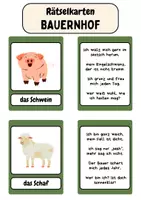 Vorschau - Quiz - Rätselkarten - Bauernhof | Rätsel raten - Seite 2